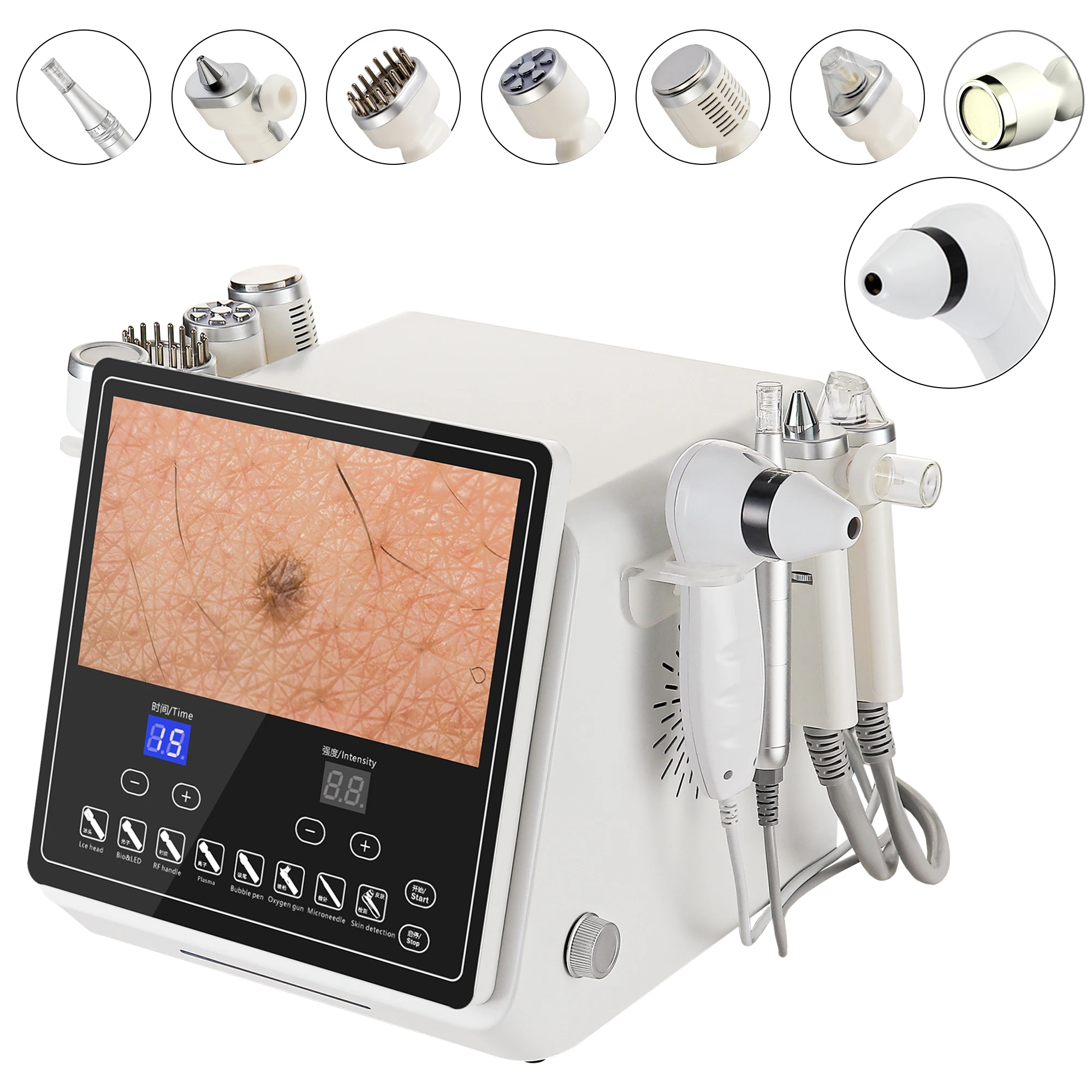 Newest Skin Management System Skin Analyzer 8 in 1 Multifunction Facial Beauty Machine For Deep Cleaning