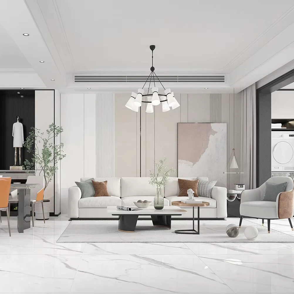 Foshan JBN горячая Распродажа 60x120 Белая Мраморная глазурованная полированная фарфоровая плитка для внутренней стены или пола Быстрая доставка в наличии