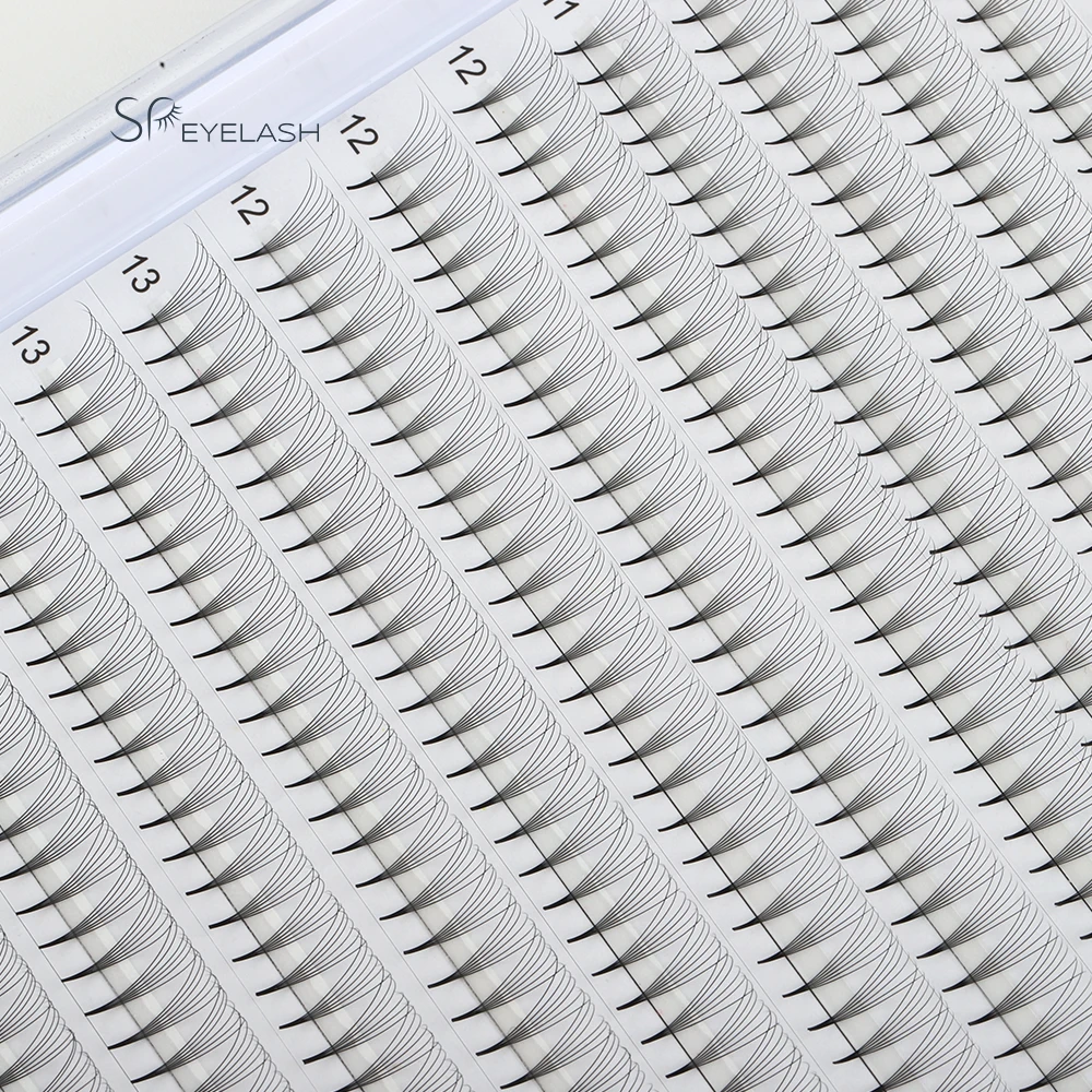 SP корейские Pbt узкие вееры ручной работы готовые длинные заостренные для наращивания ресниц