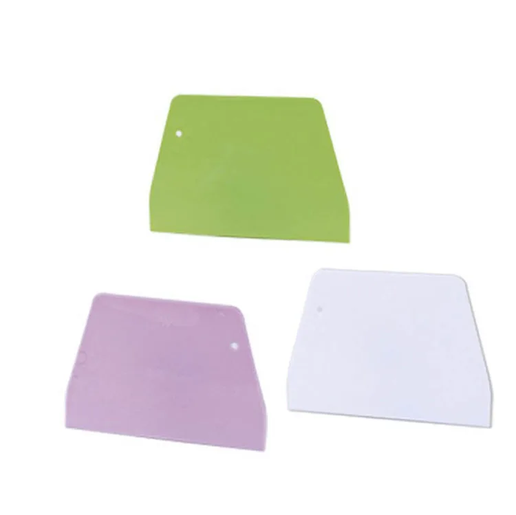 Plastic Trapezoidal Scraper Small Cream Cake Dough Cutting Baking Cutter Butter Smoother Pastry Spatulas Dough Scraper