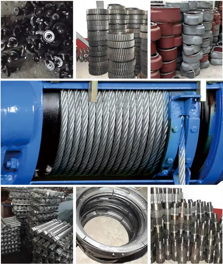 Heavy Duty Wire Rope Hoist 5Tonne Cable Pulling Winch With Wireless Remote Control Industrial Lifting Tool