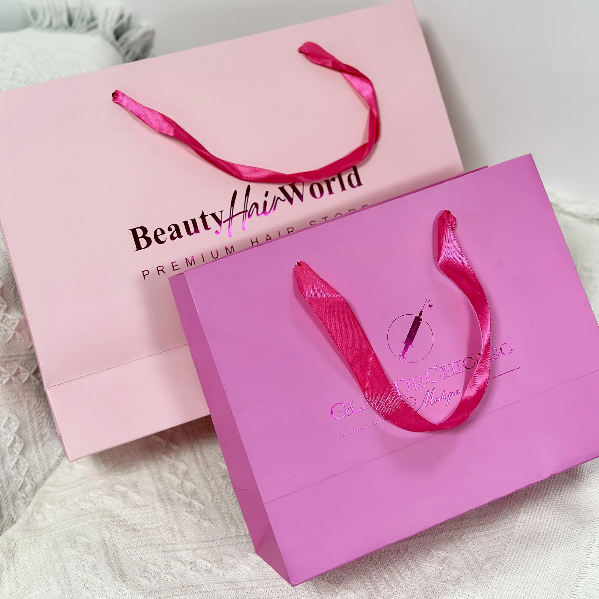 Recyclable paper bag print logo small size paper packing gift luxury bags paper shopping jewelry brand bags for clothing