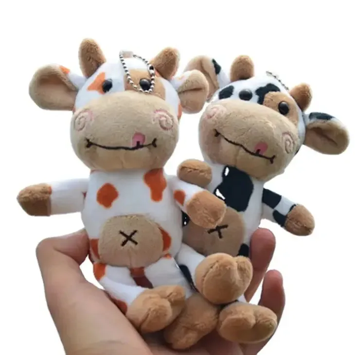 Cow plush toy  with keychain toy
