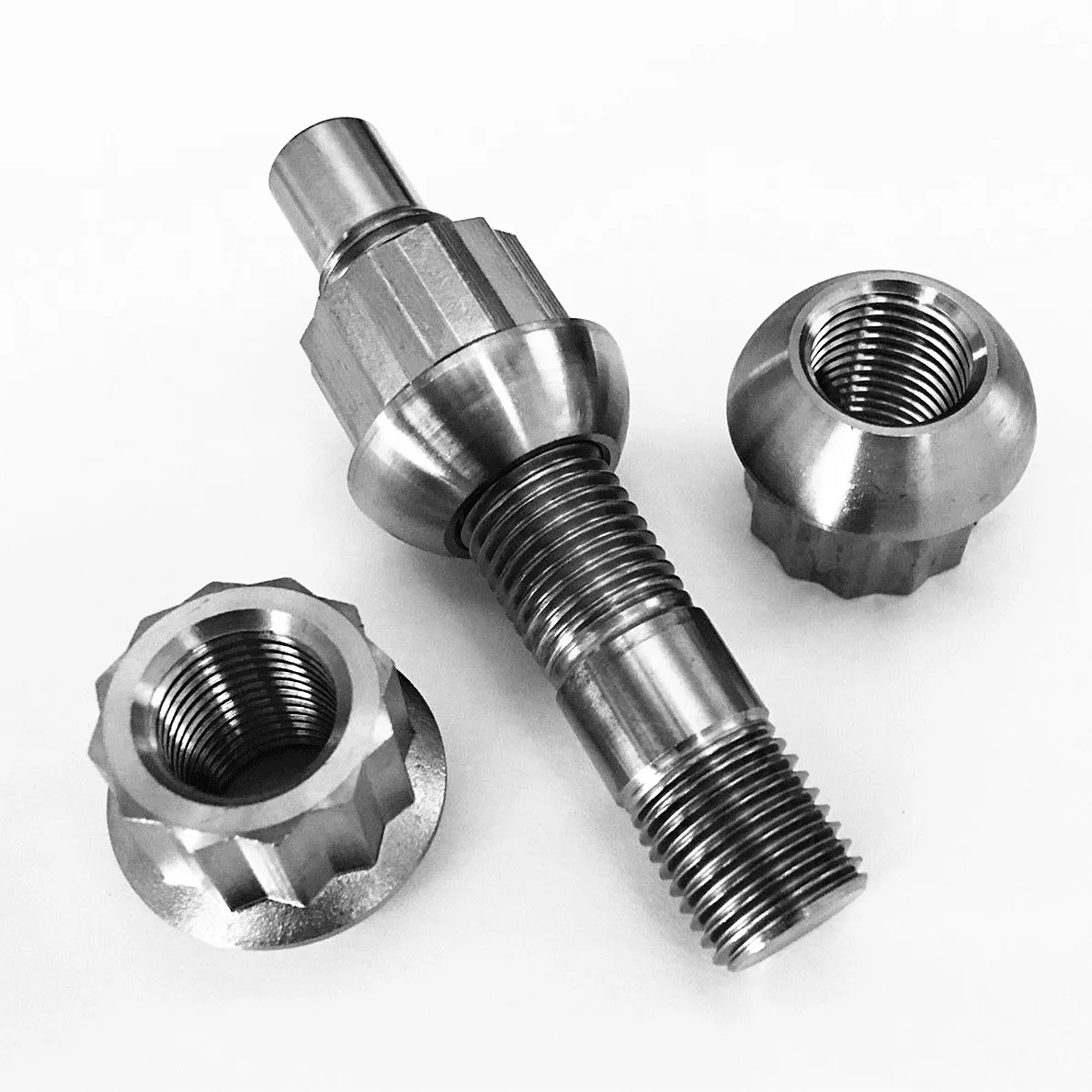 M12x1.5, M14x1.5 12 Point Drive Titanium Lug Nuts, titanium wheel nuts