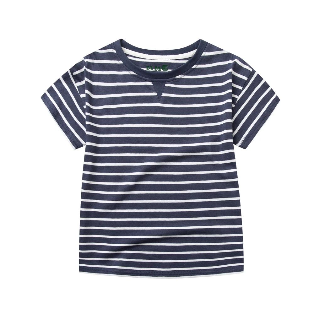 55%hemp45%organic cotton classic boys and girls yarn dyed striped short sleeve tee shirts