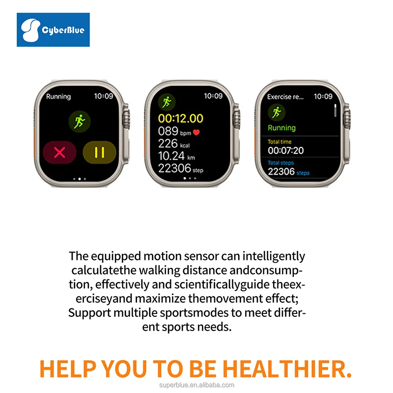 T900 Ultra Serie 8 Smartwatch T900 Relojes Smartwatch Android Suitable Running Walking Sleep Heart Rate Detection Healthy