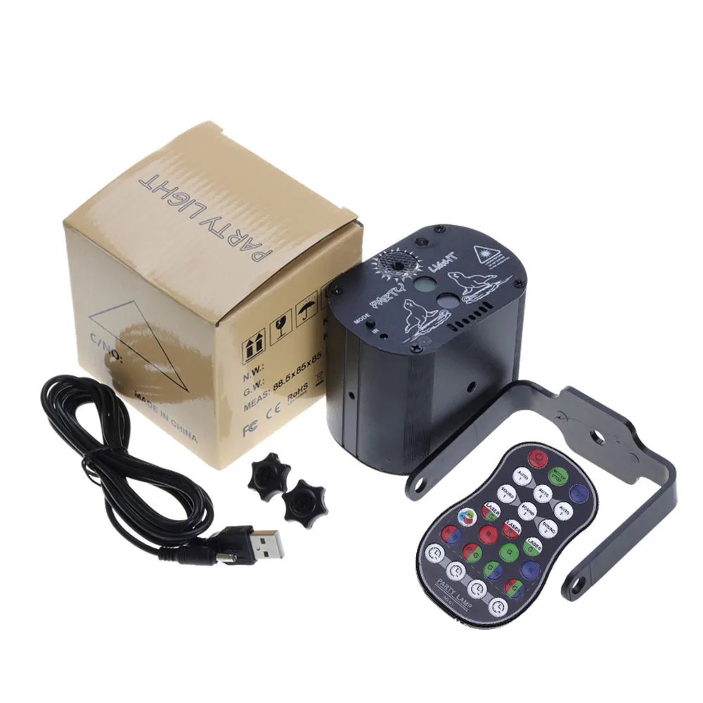 Mini Rotating Disco Light for Party,RGB LED 2 In 1,60 Mode,Indoor DJ Strobe Light Stage Lighting Projector