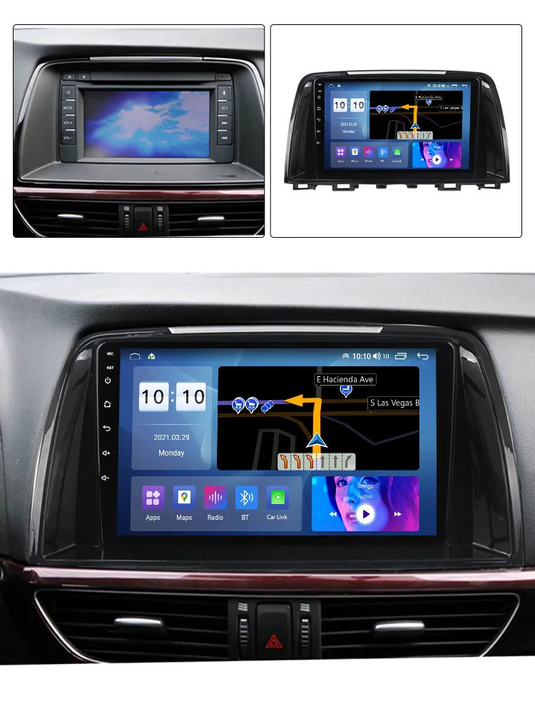 Android 11 Car DVD For Mazda 6 Atenza 2013-2017 radio multimedia player stereo gps navigation With BT