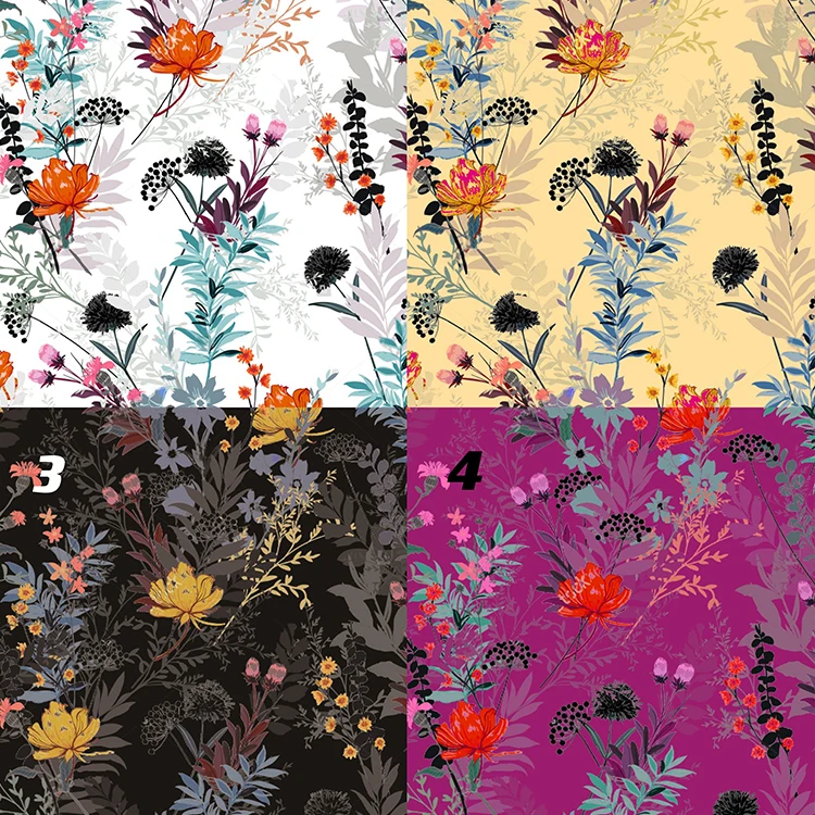 Harvest 100% rayon plain base fabric digital customer customized pattern soft hand feeling and fashion design