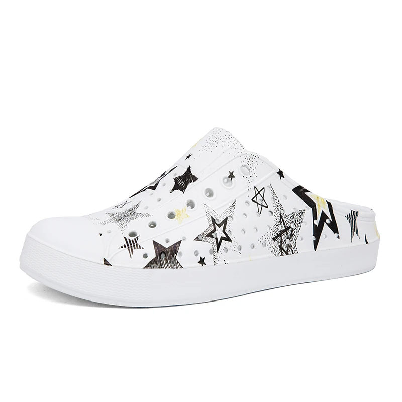 Custom Logo fashion beach Sandals shoes for men Original design printing Clogs anti slip breathable Outdoor men slippers