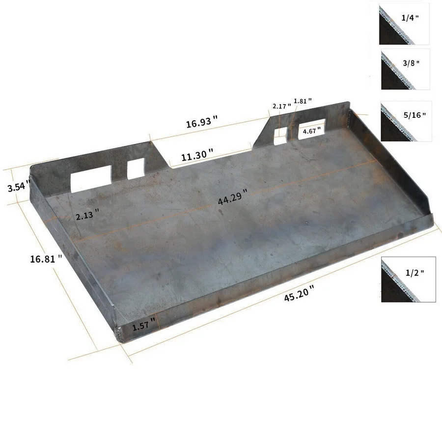Skid Steer Mounting Plate, Quick Mount Hitch for Skidsteer Loader