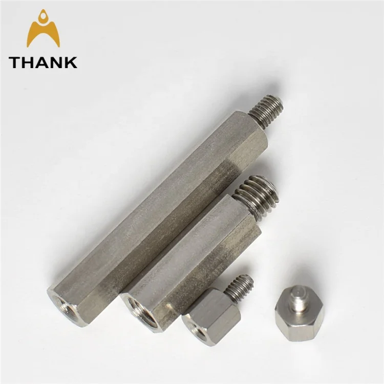 inside female thread outsize male thread Brass Unheaded hex nut and bolt M2-M8