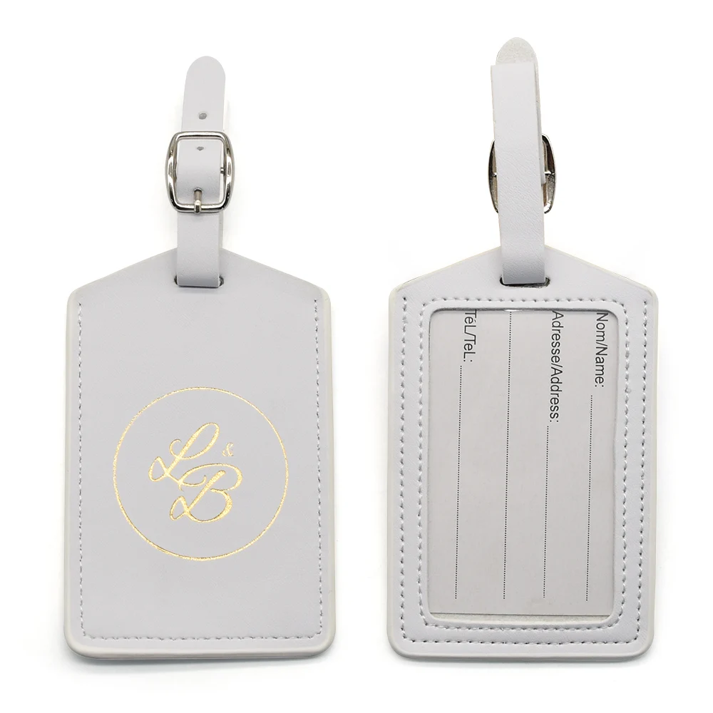 Newest fashion travel souvenir custom personalized luxury passport holder  and pu luggage tag leather with logo