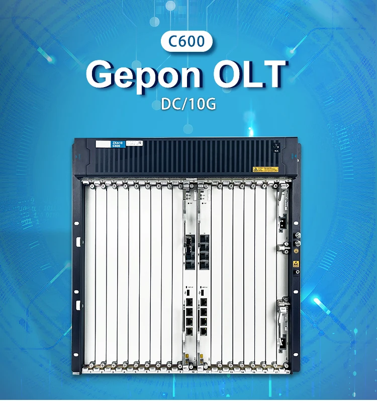 C600 10G OLT DC GPON XGPON SFUC*2 PRVR*2 19 Inch GFBN GFGH GFGN 16 ports Service Board XGPON C600 10G GPON OLT