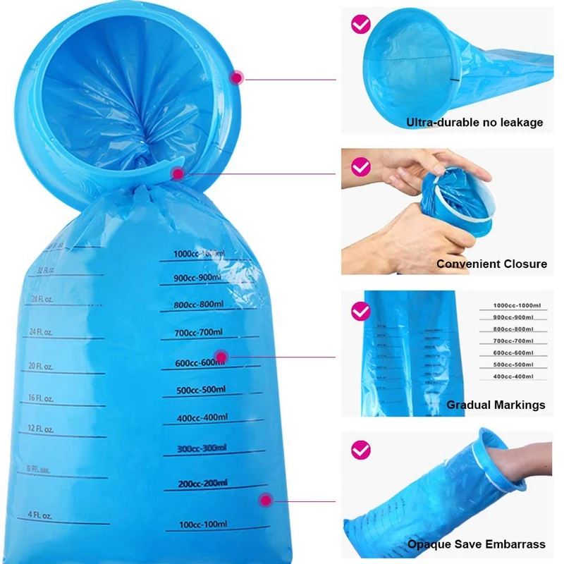 Outdoors Sickness Bag Travel Disposable Blue Emesis Plastic vomit bag