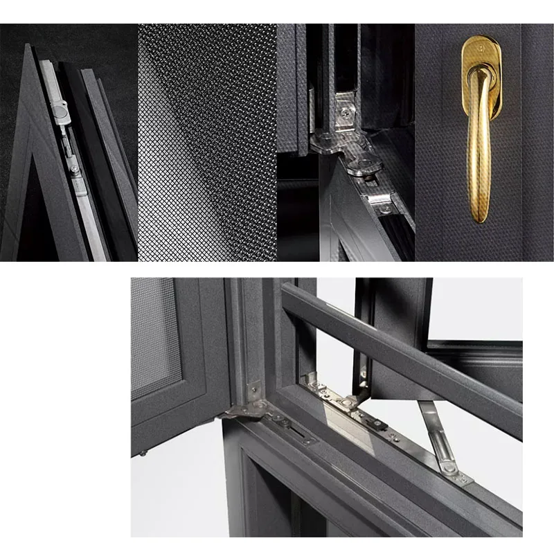 High Quality Heat Insulation Aluminum Glass Sliding / Casement Windows