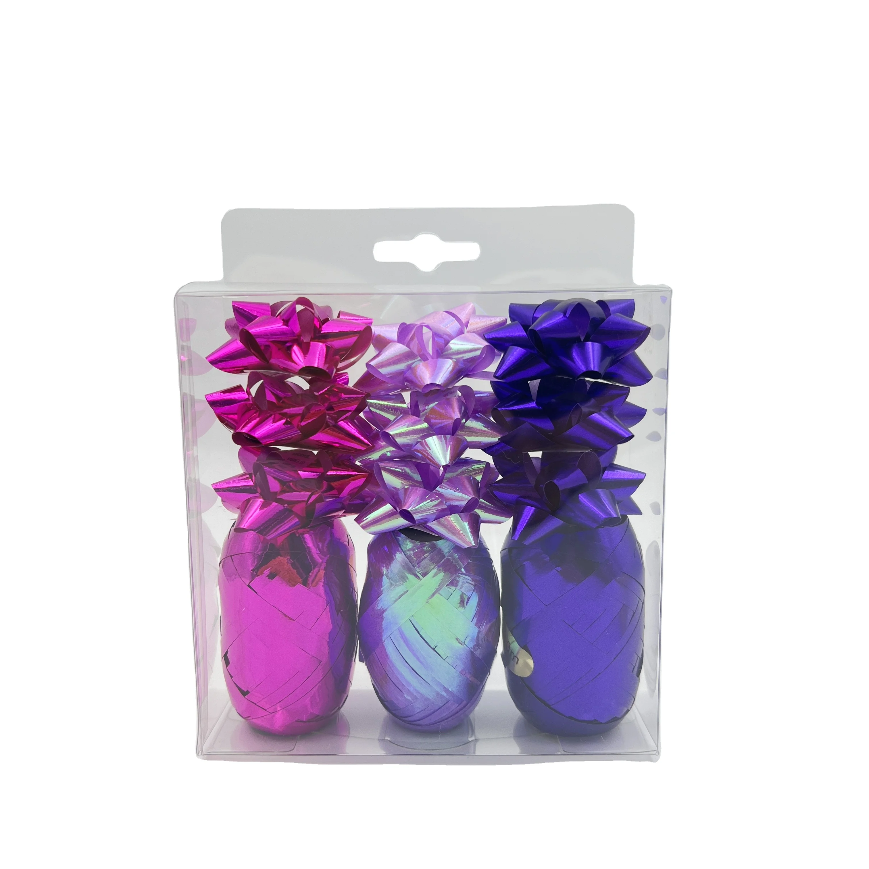 PP Ribbon Set Mini Star Bow for Gift Wrapping Metal Ribbon Egg Ribbon Roll Factory Sell Decoration Supplies