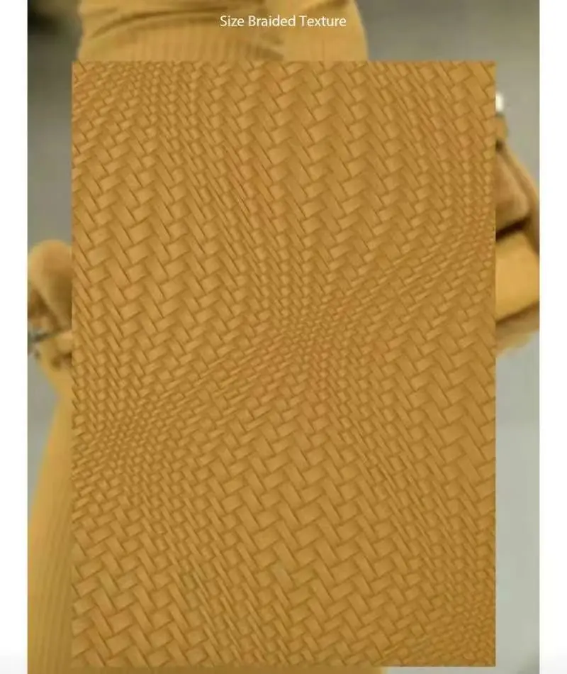 Factory Direct 1.1mm PVC Braided Texture Bags Synthetic Leather Material for Car-Suitcase-Handbags