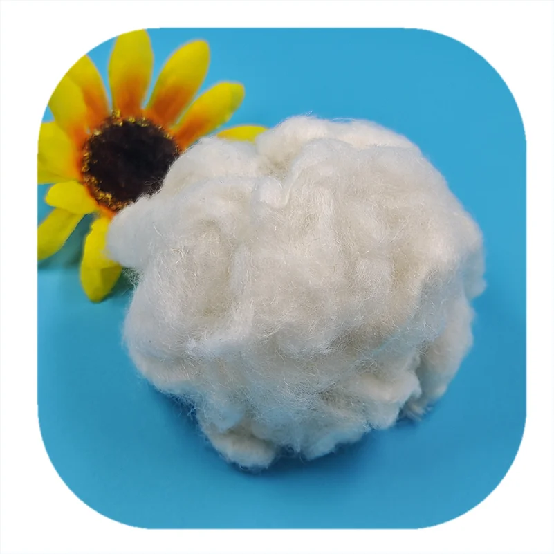 Bleached 100% Natural Hemp 3.2dx22mm Flax Fiber for Blended Spinning