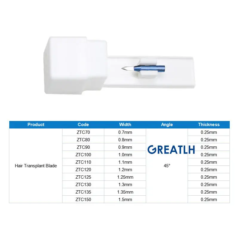 hair transplant blade Titanium  surgical Instrument Sapphire Blades Knives Sapphire Blade