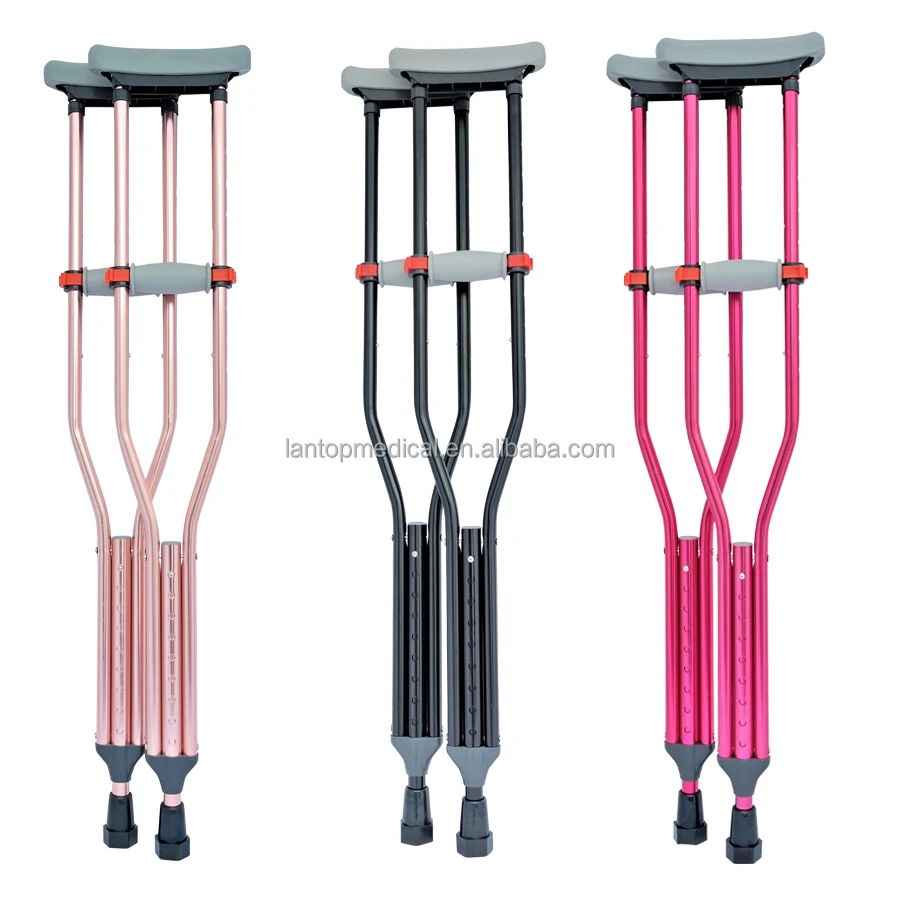 Customize Color Aluminum Universal Underarm Crutch Medical Adults Children Kids Disabled Axillary Crutches