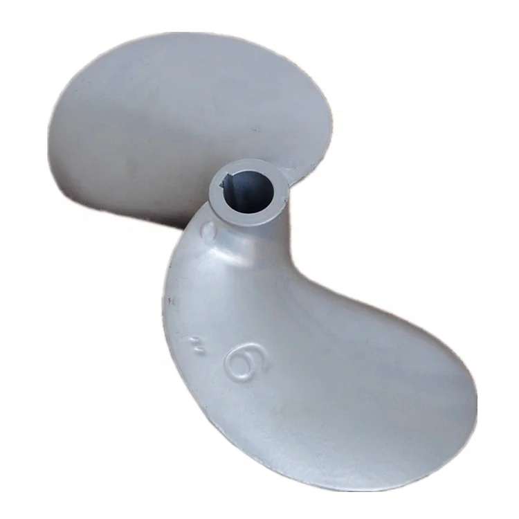 9  Inch Aluminum Propeller 2 Blades Impeller For boat engine and mud motor