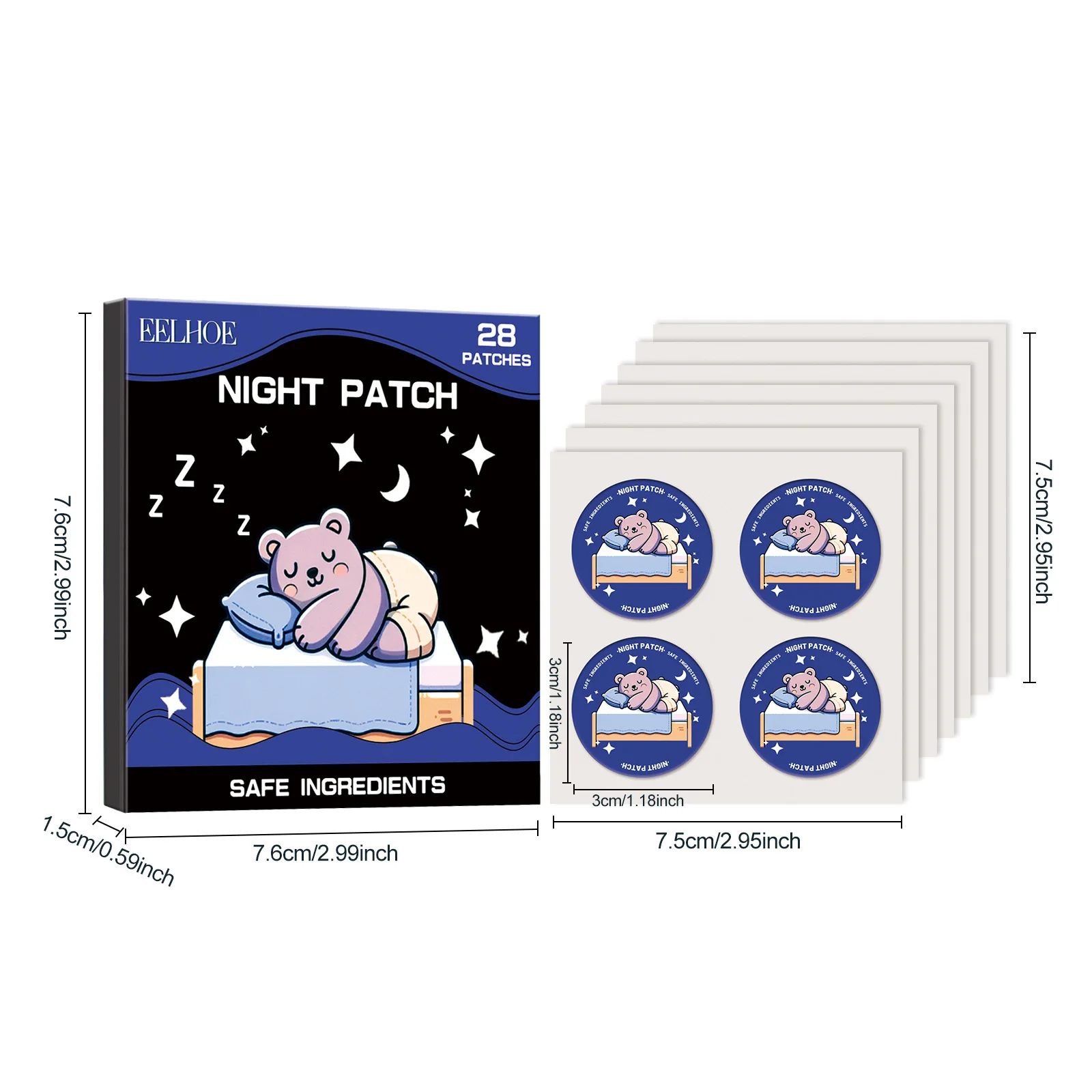 hot selling products 2024 Sleep Support Patches sleep aid topical patch with Melatonin and Herbal Extracts Enhance Sleep Quality