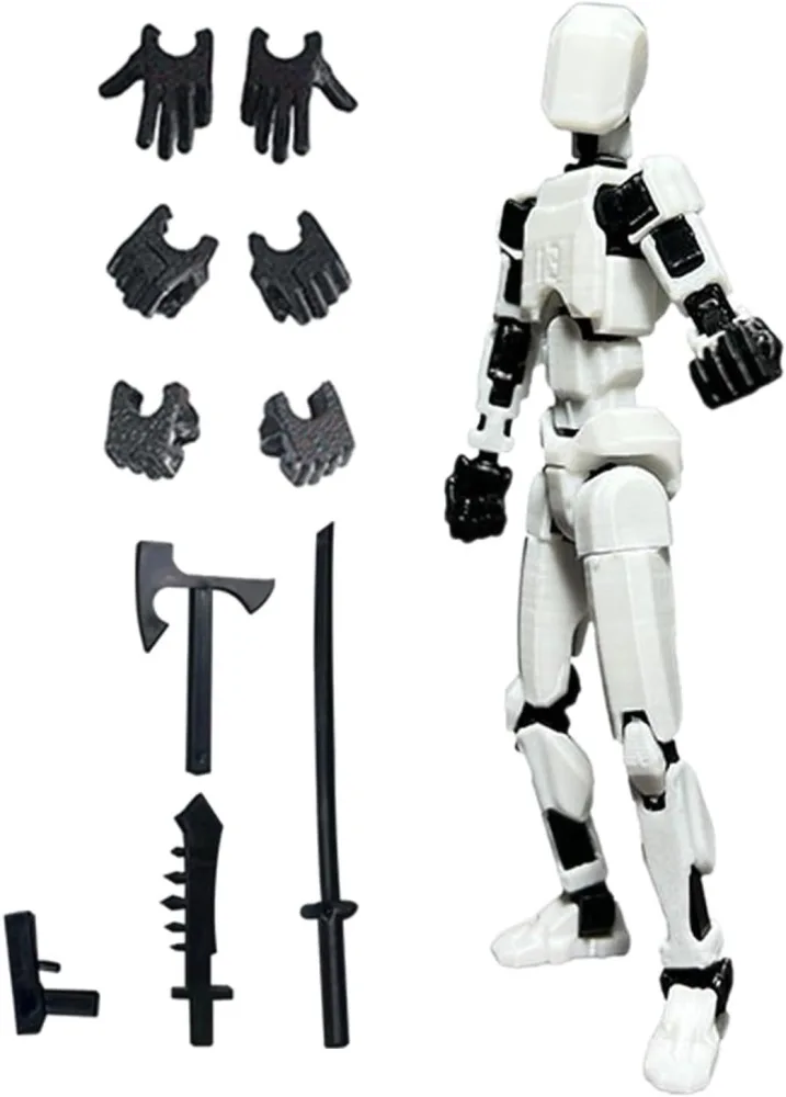 Funny multi-jointed movable robot toy plastic 13 articulated action robot figure dummy toy