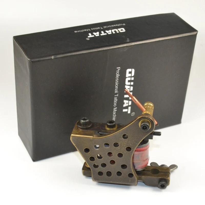 QUATAT Brass 10 wraps Handmade Brass Frame coil tattoo machine frame tattoo machine coil