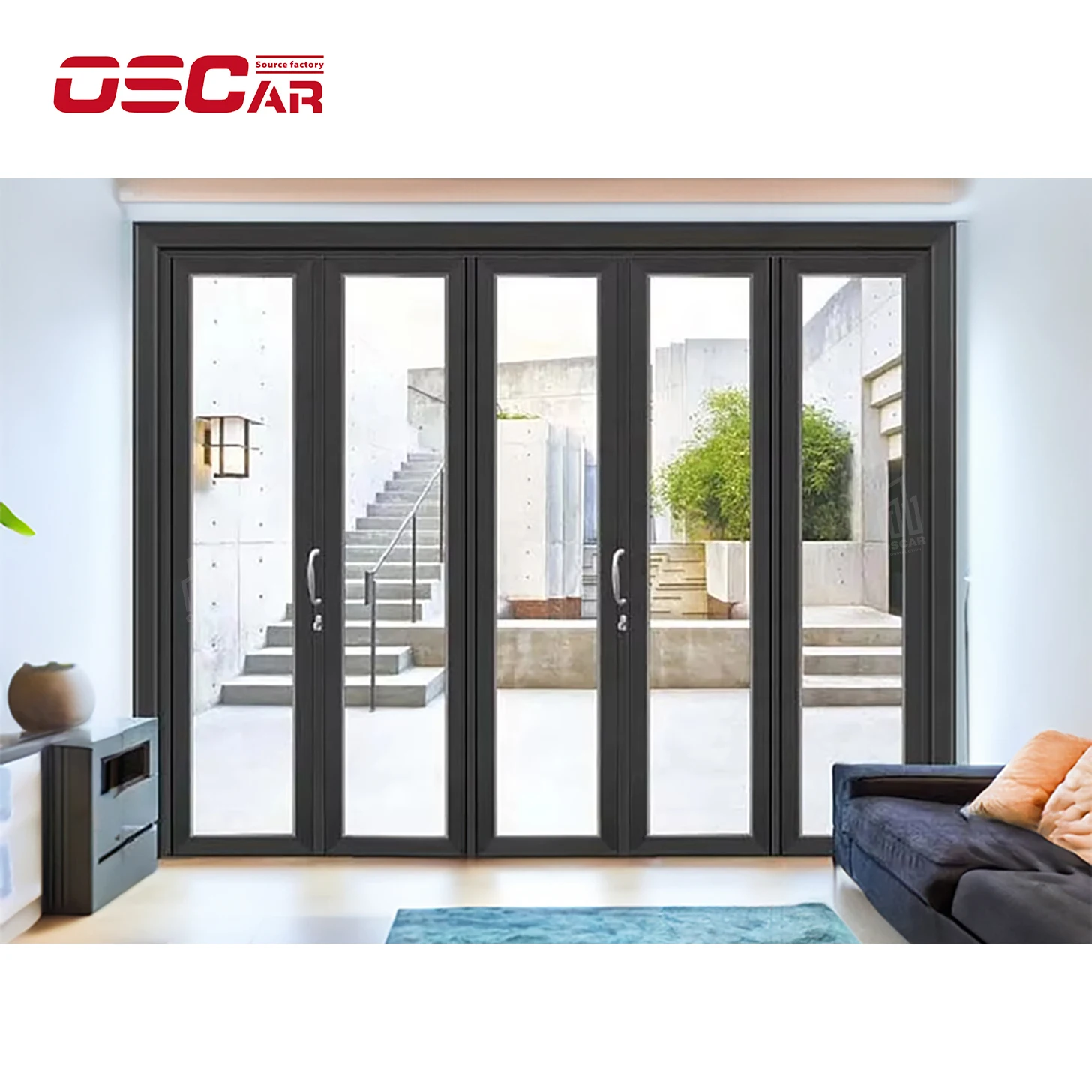 Oscaracso Simple Glass Frameless Folding Door Hinge 304 Stainless Steel Thick Hinge
