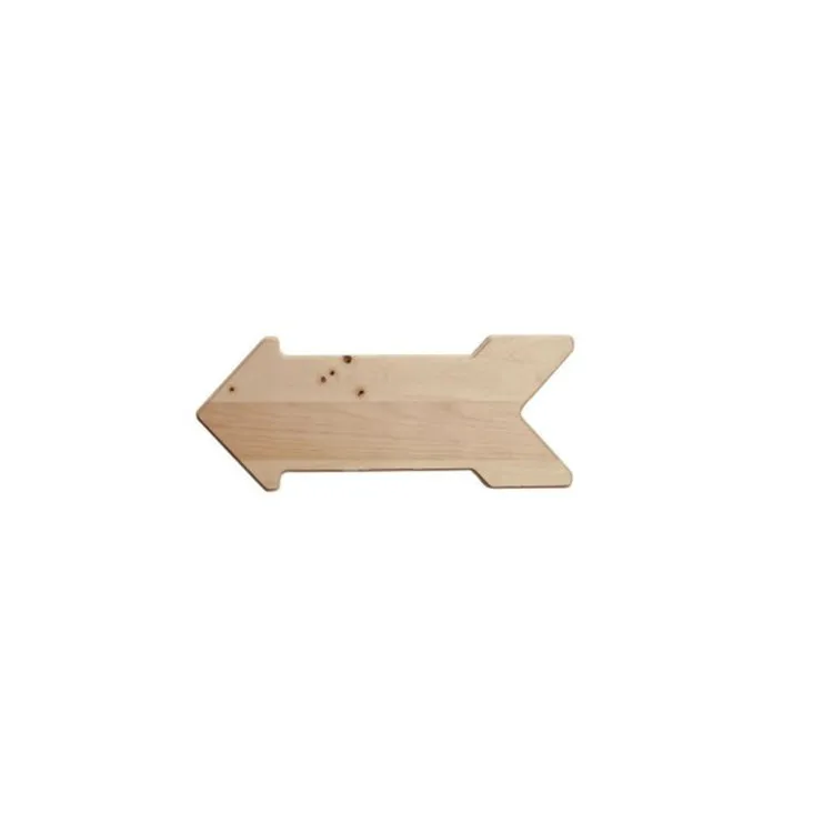 Novel design amusement park decorative pine arrow style wooden sign board