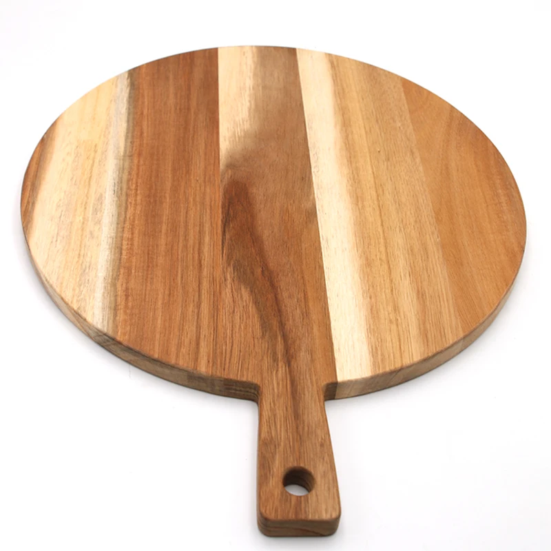 round Super Large Acacia Wood Cutting Boards Customized Size Eco-Friendly Chopping Block for Cheese and Pizza Serving Solid Wood