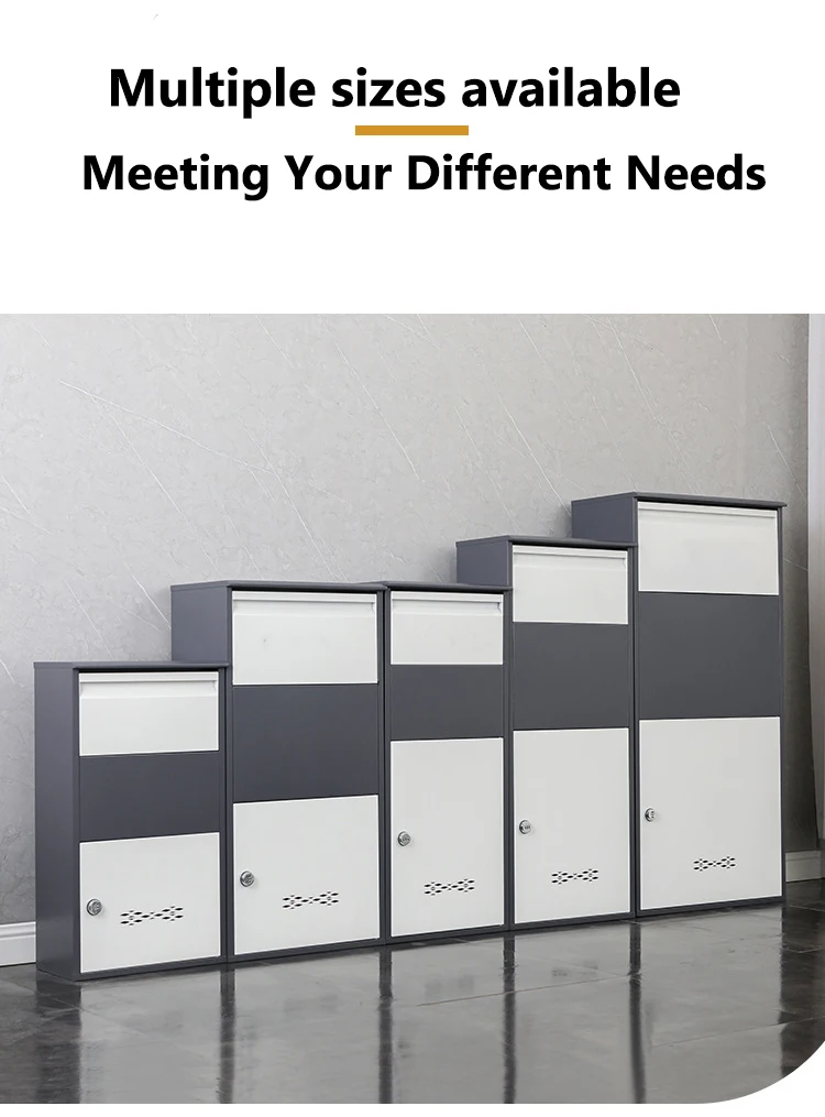 outdoor mailbox Custom Parcel Drop Box Express Package Delivery Box Container Outdoor metal Through Door Drop Box