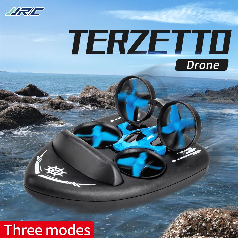 JJRC H36F 3 in 1 RC Drone Quadcopter Vehicle Boat Terzetto 2.4G Headless Mode Triphibian Assembled Dron Funny Toys Kids Gifts