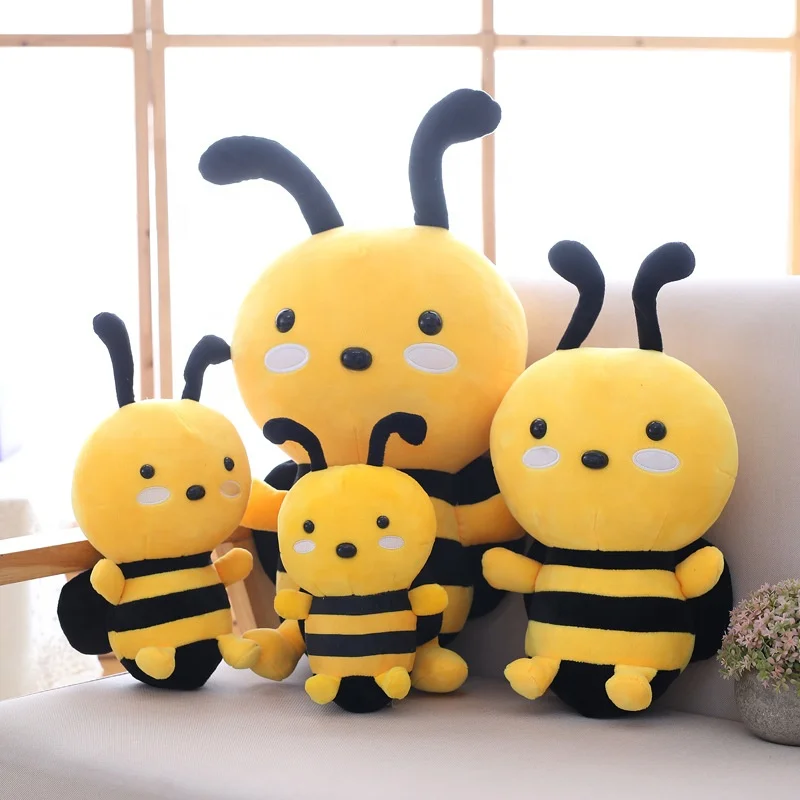 Fashion little bee pillow stuffed plush toy lovely bee insect stuffed custom lovely popular plush soft cartoon doll