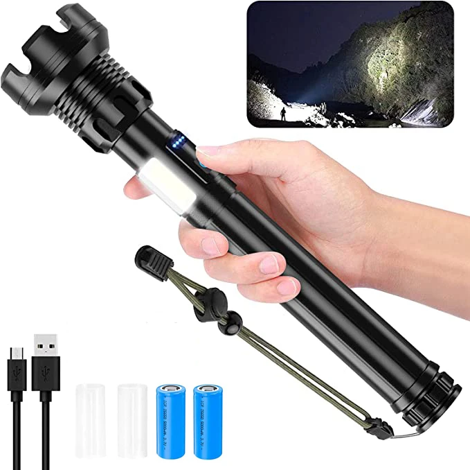 2024 New Super Bright 7 Modes 20W High Powered COB Led Fleshlight Torches Rechargeable Waterproof led Flashlights