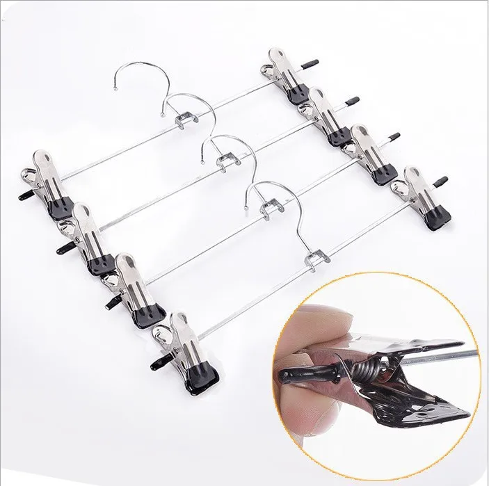 Metal clothes hanger For clothes underwear With 2 clips for socks underwear hanger for hotel