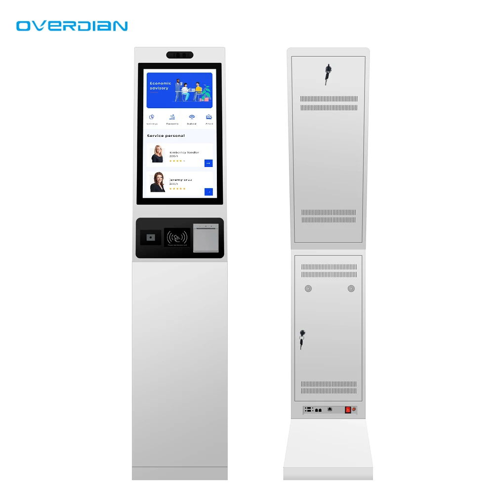 Hot selling 21.5 inch  23.8 inch 27 inch 32 inch Self Cash Payment machine Pos Pay Self Service Ticket Kiosk With Ticket Printer