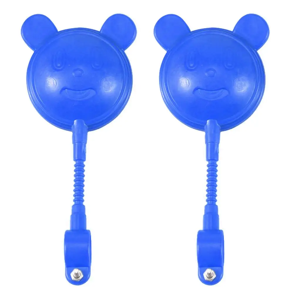 Детское зеркало заднего вида для велосипеда, 1 пара, велосипедные аксессуары, универсальное пластиковое мультяшное стекло, зеркало для украшения велосипеда, скутера