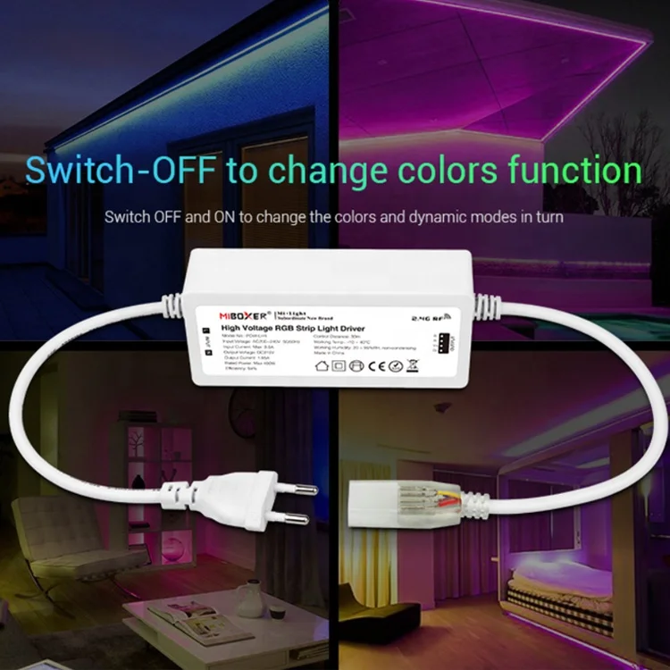  Высоковольтная Светодиодная лента Milight POW LH 220 В RGB светодиодный