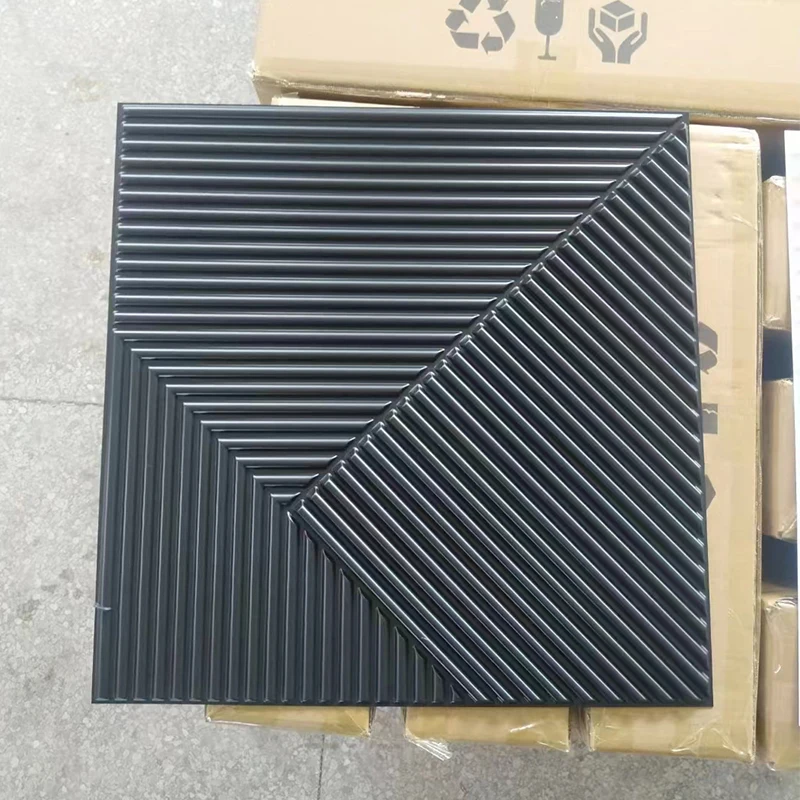 veneer tile high quality soft pvc cladding material bendable design wall claddings 3d wall paenls 50*50cm