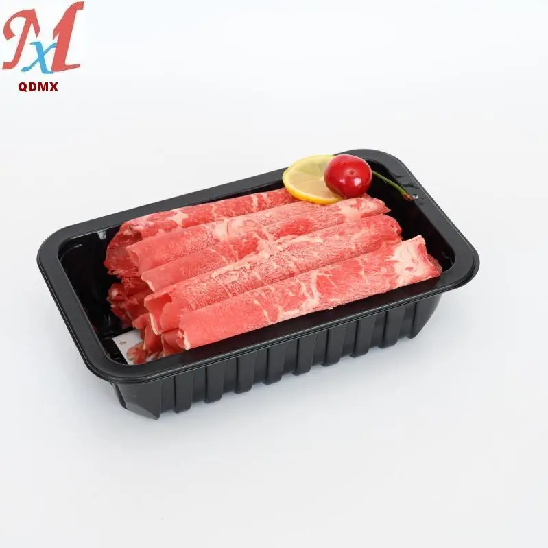 Absorbent rectangular disposable pad box,Food Grade fruit vegetable plastic meat tray,EPS Foam PET/PP food Trays with lids