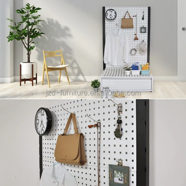 Heavy duty  metal tool cabinet Customizable Poly Pegboard Wall Mount Display Hanging panels for auto garage