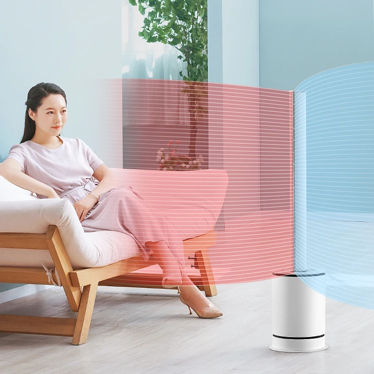 2024 Hot Style Multi-function Smart Fan Household HEPA 13 Filter Air Purifier Bladeless Fan Heater