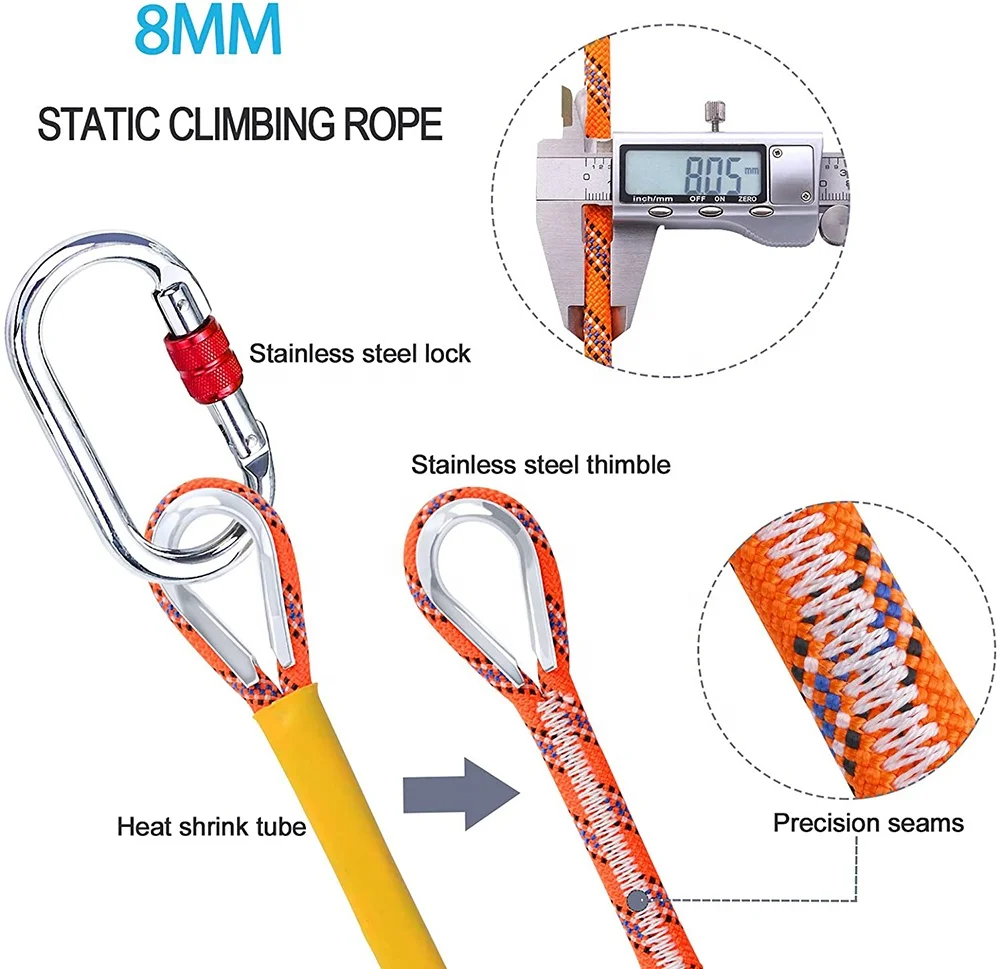 Альпинистская веревка 10 м/20 м возможностью погружения на глубину до 30 дерево восхождение ropediameter статического Скалолазание