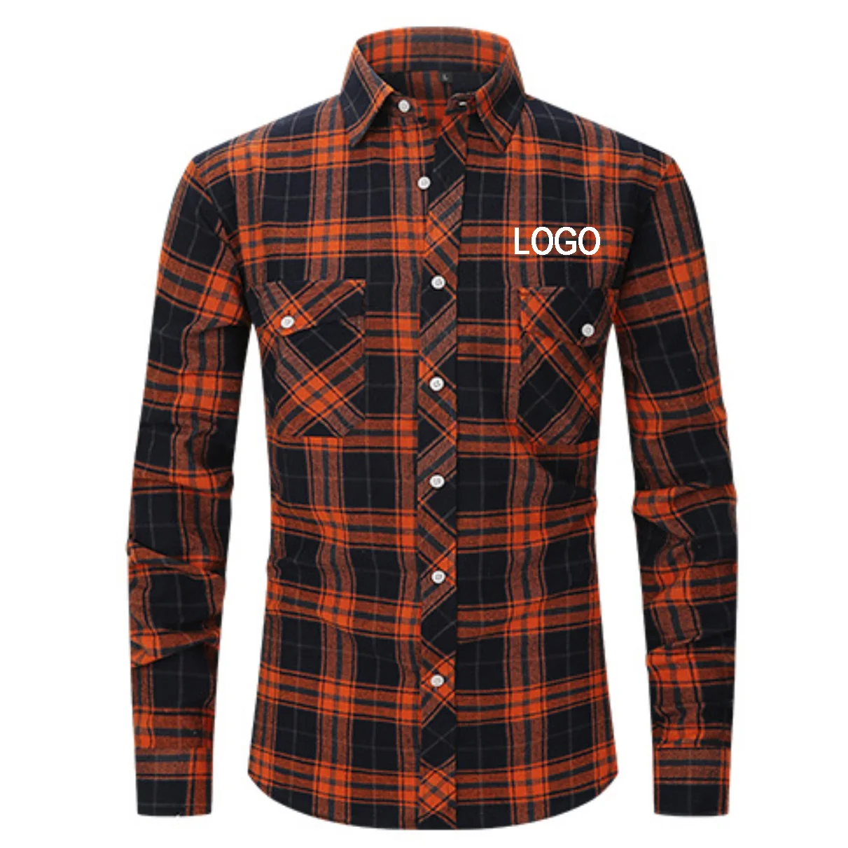 2014 Custom Flannel Men Shirt Jackets Autumn and Winter Cotton Quilted Plaid shirt for men long sleeve