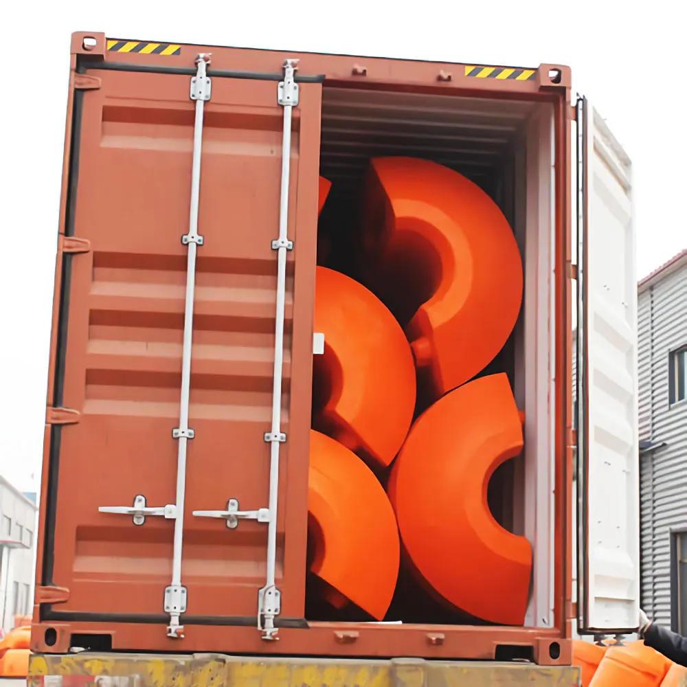 Polyethylene Hdpe Pipe Sand Dredging Marine Pontoon Pontoons Floater Floating Dregde Pipe Buoy For Dredging Pipe