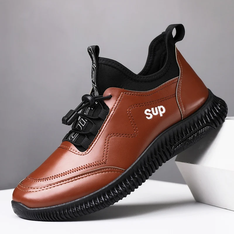 Fashion Men Fashion Pu Leather Boots Casual Shoes