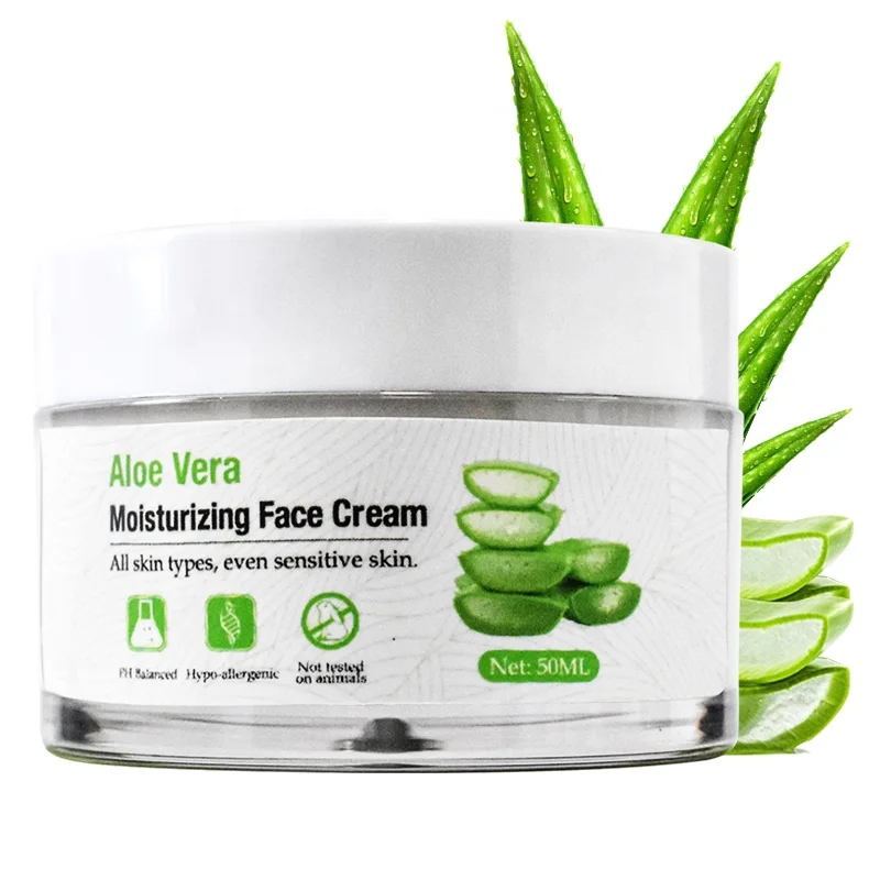 Частная этикетка органической природы Aloe Vera увлажняющая уход за лицом крем для ухода кожей увлажняющий Увлажняющий Успокаивающий Крем