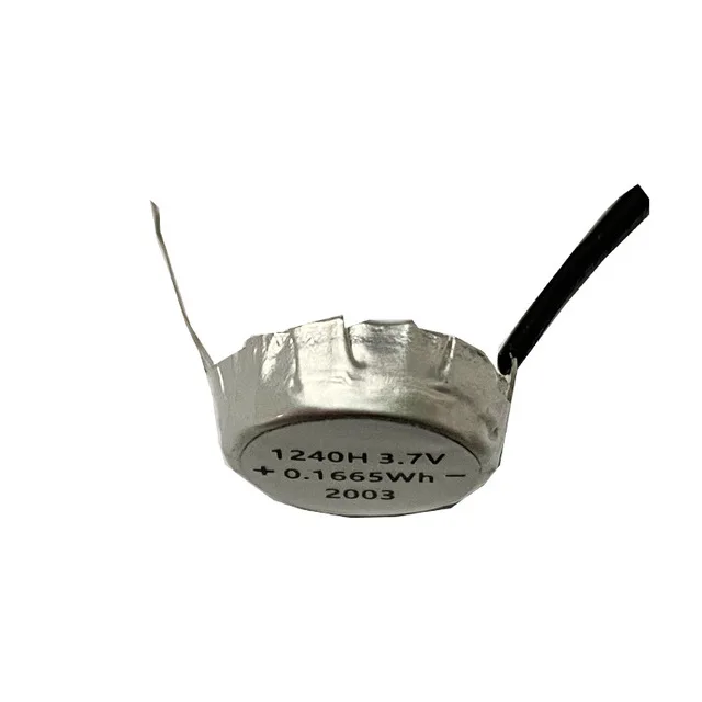 Factory direct sale Best Quality Rechargeable 1240 45mAh Polymer lithium ion button battery